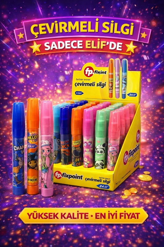 P-1369 ÇEVİRMELİ TREND SİLGİ / 24LÜ STANT